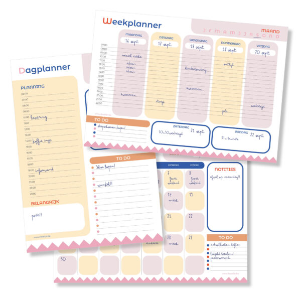 sample planners set